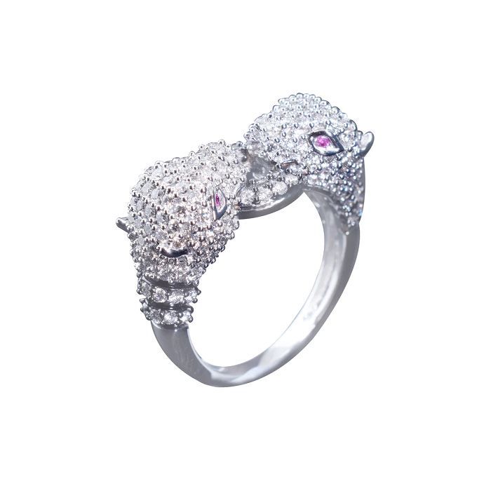 14K Gold Ring, Two Tone Bypass Ring, Gild Fashion Rings, 2023 – Diamond  Origin