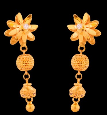 Amazon.com: Bodha Gold Plated Traditional Indian Hook Hanging Lightweight  Jhumka Earrings (SJ_442): Clothing, Shoes & Jewelry