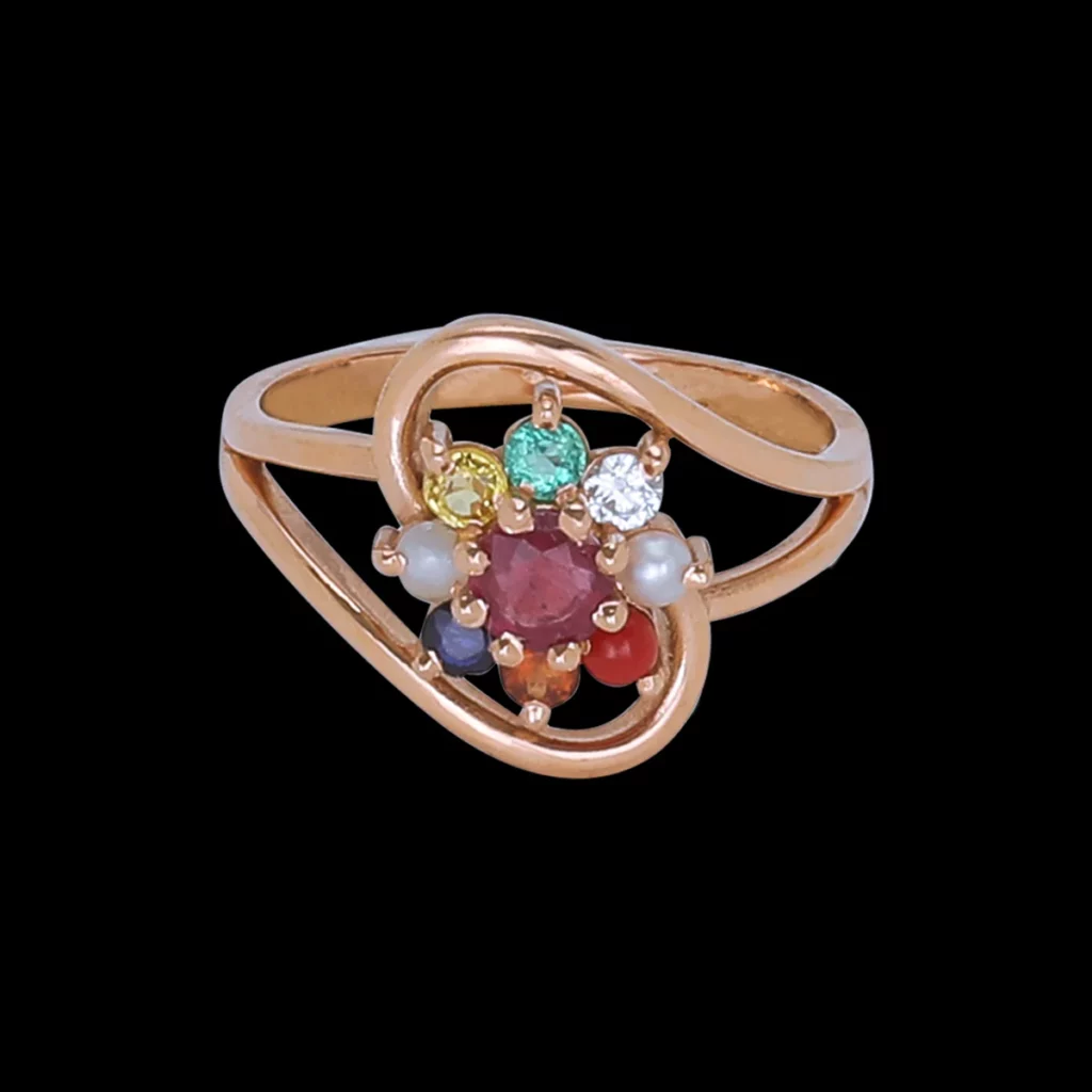 Gold Jewellery Gift for Mother’s Day 2 Navarathna Gold Finger Ring