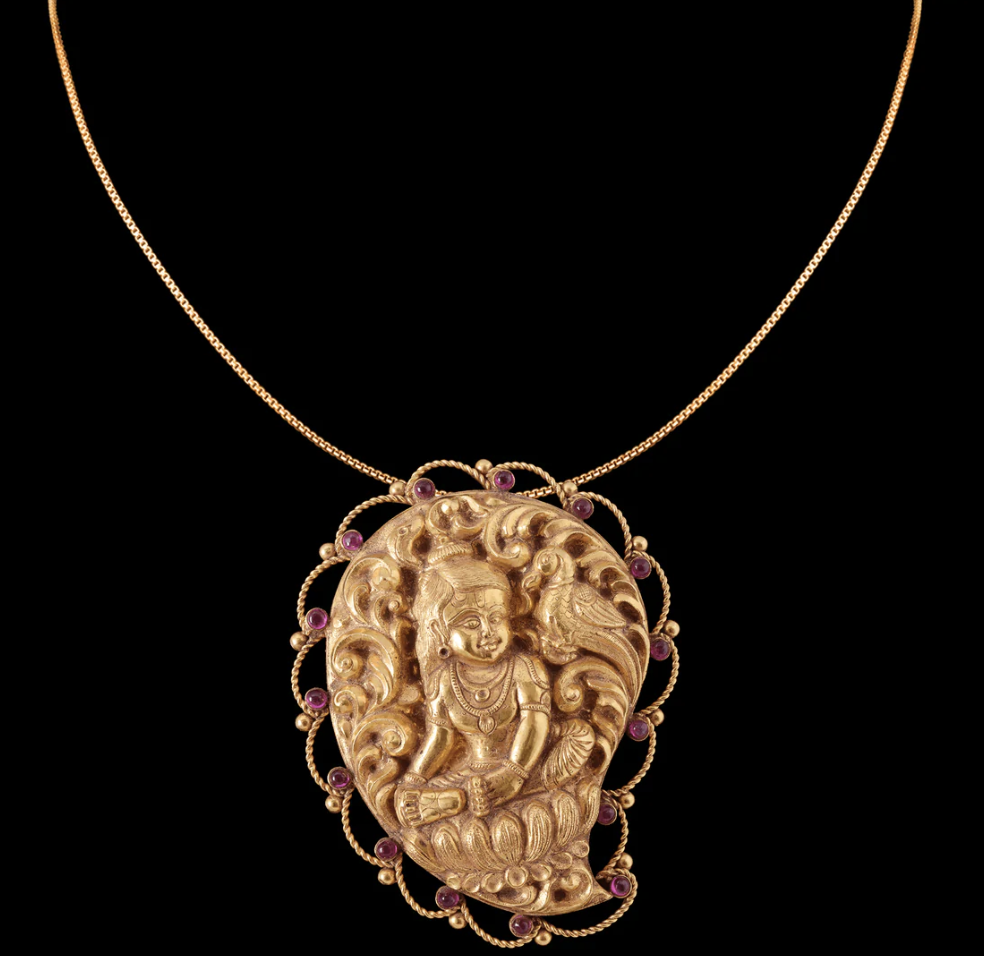 Simple & Stylish Trending Gold Pendants for Daily Use 1 Balakrishna Gold Pendant
