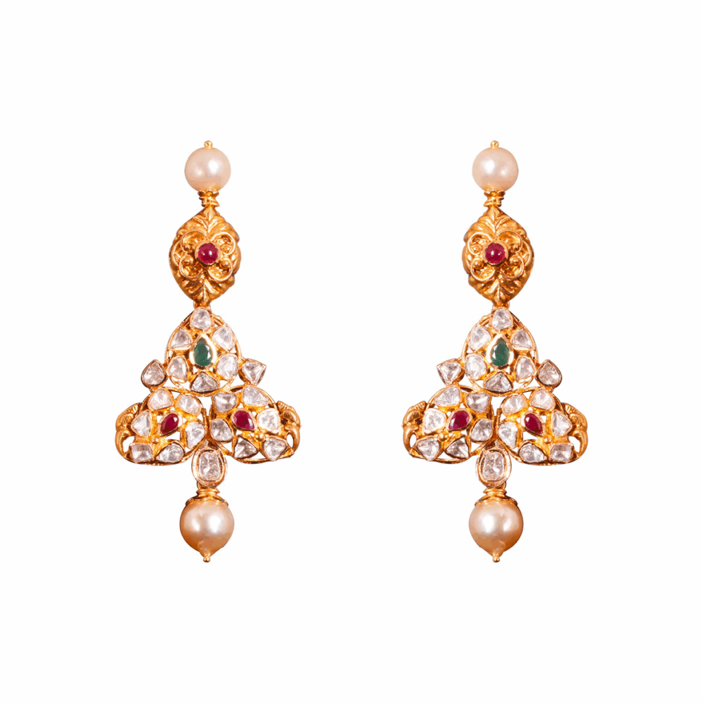 9 Everyday Earrings You’ll Love to Wear Again and Again 4 Venuka Pearl Drop Diamond Earrings