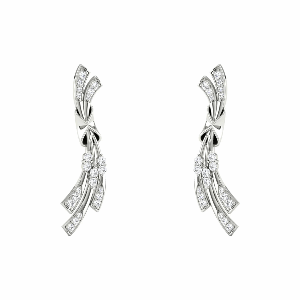 Ileana Platinum Evara Dangler Earrings