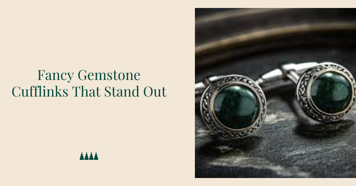 fancy gemstone cufflinks
