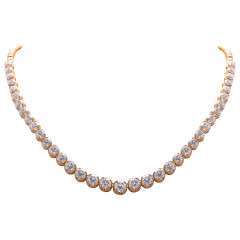Single Line Solitaire Necklace -IH24020724
