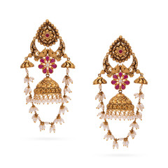 Temple Jewellery Gold Ear Wear -IH25071004
