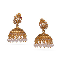 Premium Cz Gold Ear Wear -IH25071082
