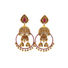 Temple Jewellery Gold Ear Wear -IH25071317
