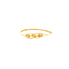 Contemporary Gold Bangle -JJ25041450
