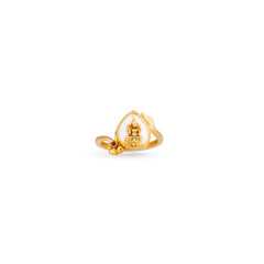 Goddess Lakshmi Gold Finger Ring -OR26010628
