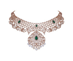 South Indian Traditional Diamond Necklace -137A43869
