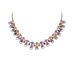 VBJ Multi Sapphire Diamond Necklace -137A45272