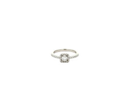 Halo  Platinum Finger Ring -IH24121548
