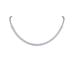Single Line Diamond Necklace -IH25040669

