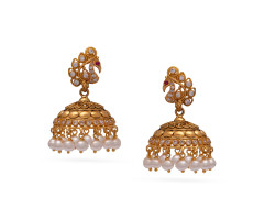 Premium Cz Gold Ear Wear -IH25071082
