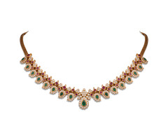 Mango/ Traditional Diamond Necklace -IH25090925
