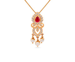 South Indian Traditional Diamond Pendant -IH25112297
