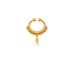 Cz Jewellery Gold Nose Screw -IH25122437
