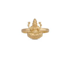 Goddess Lakshmi Gold Finger Ring -IH26010072
