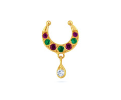 Cz Jewellery Gold Nose Screw -IH26010941
