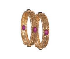 Temple Jewellery Gold Bangle -JJ2342315
