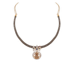 Traditional Cz Jewellery Gold Necklace -JJ2347691
