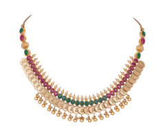 Stone Studded Precious Necklace -JJ23513727
