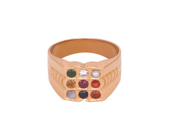 Navarathna Gold Finger Ring -JJ2353258
