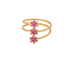 Contemporary Gold Finger Ring -JJ2360540
