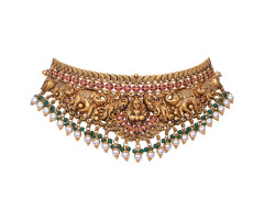 Temple Jewellery Gold Necklace -JJ2375615
