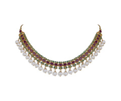 Ruby & Emerald Precious Necklace -JJ25062739
