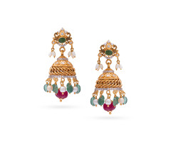 Traditional Cz Jewellery Gold Ear Wear -JJ25082307
