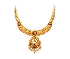 Traditional Indian Jewellery Gold Necklace -JJ25082609
