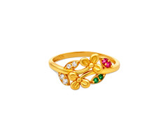 Contemporary Gold Finger Ring -JJ25083832
