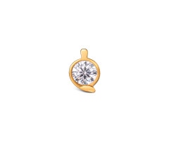 Cz Jewellery Gold Nose Screw -JJ25104399
