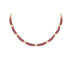 Cz Jewellery Gold Necklace -JJ25120466

