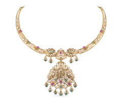 Traditional Cz Jewellery Gold Necklace -OR25031023
