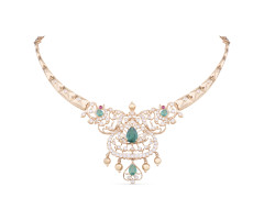 Premium Cz Gold Necklace -OR25122559
