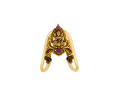 Goddess Lakshmi Gold Finger Ring -OR26010618
