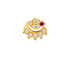 Cz Jewellery Gold Nose Screw -OR26011797
