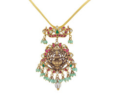 Stone Set Temple Jewellery  Gold Pendant -OR26015338
